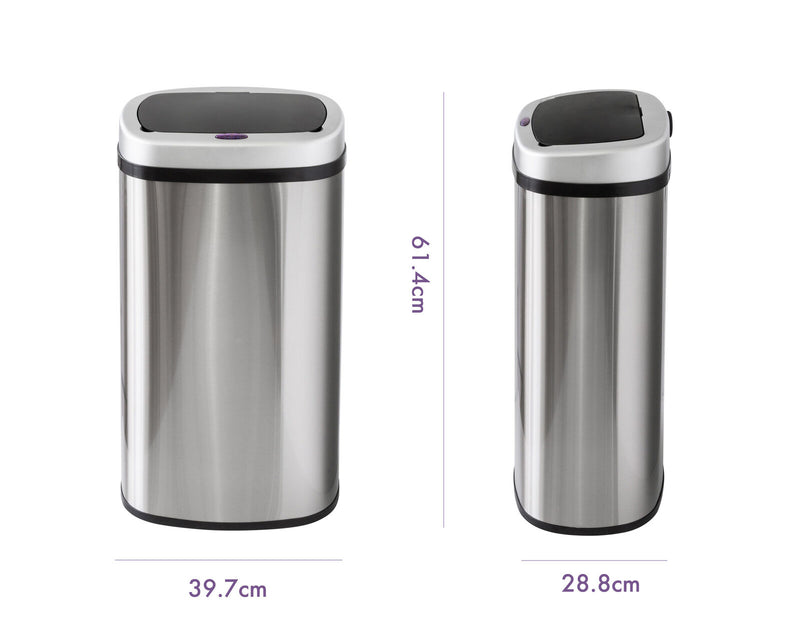 50L Stainless Steel Motion Sensor Rubbish Bin