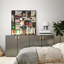 Wall Art 80cmx80cm Book Black Frame Canvas