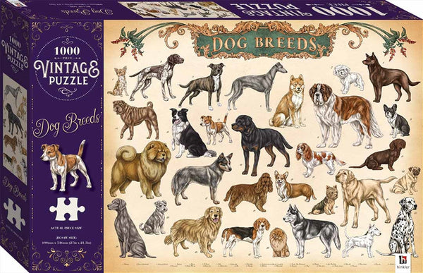 Vintage Puzzle - Dog Breeds 1000 Piece Puzzle