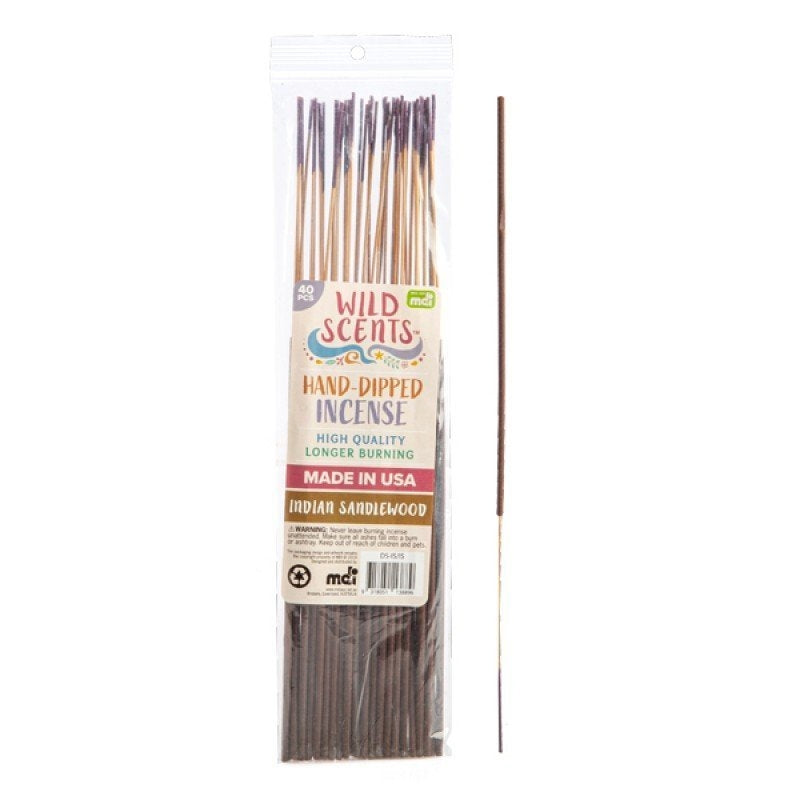 Wild Scents Indian Sandalwood Incense Sticks 40pcs