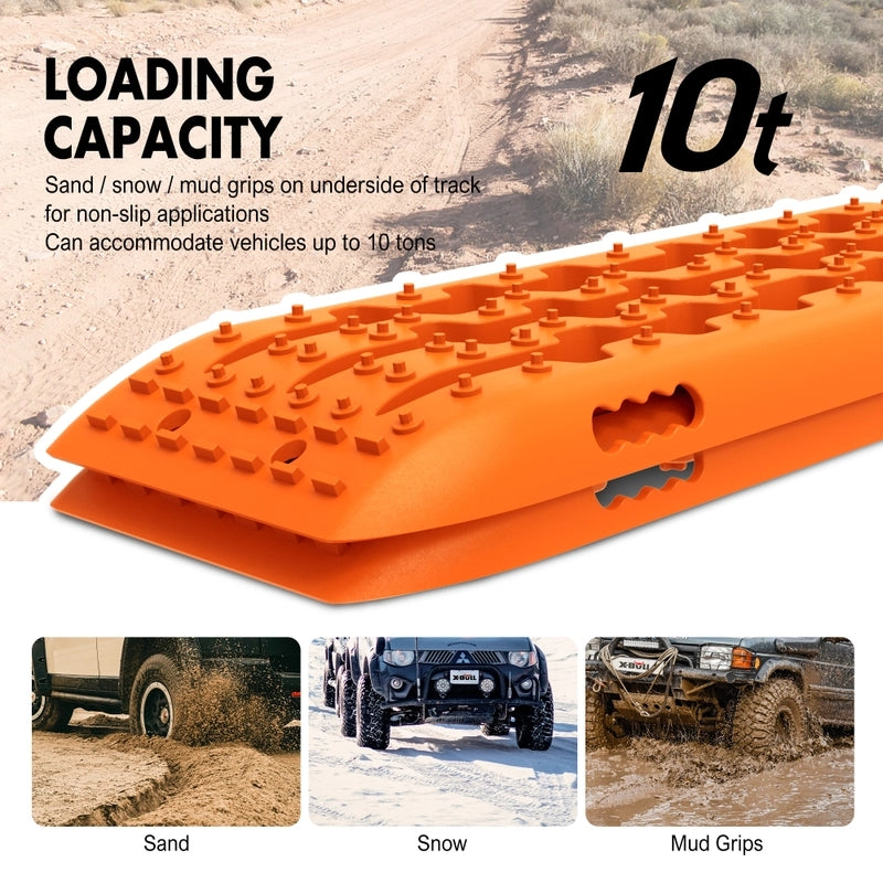 X-BULL KIT2 Recovery tracks 6pcs Board Traction Sand trucks strap mounting 4x4 Sand Snow Car