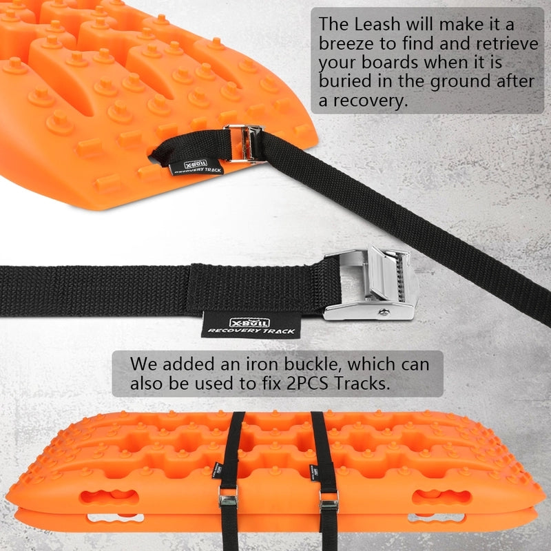 X-BULL KIT2 Recovery tracks 6pcs Board Traction Sand trucks strap mounting 4x4 Sand Snow Car