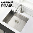 AMIRRA Kitchen Stainless Steel Sink 440mm x 340mm with Nano Coating (Silver Black)