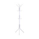 EKKIO 12 Hook Metal Coat Rack Stand with 3-Tier Hat Hanger (White)