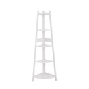 EKKIO 5 Tier Corner Ladder Shelf (White)