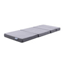 GOMINIMO 4 Fold Memory Foam Folding Mattress Dark Grey Velvet
