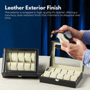 GOMINIMO 10 Slot Watch Holder Box PU Leather Display Storage Case