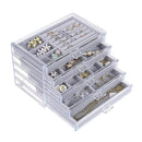 GOMINIMO Earring Jewllery Organiser with 5 Drawers Grey