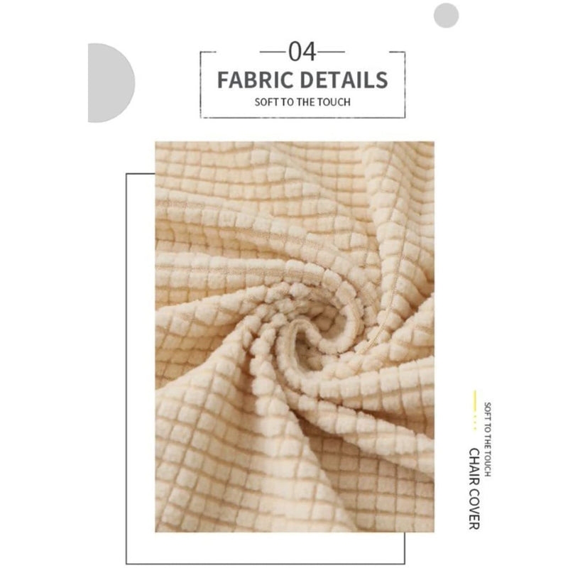 GOMINIMO 6pcs Dining Chair Slipcovers/ Protective Covers (Ivory)