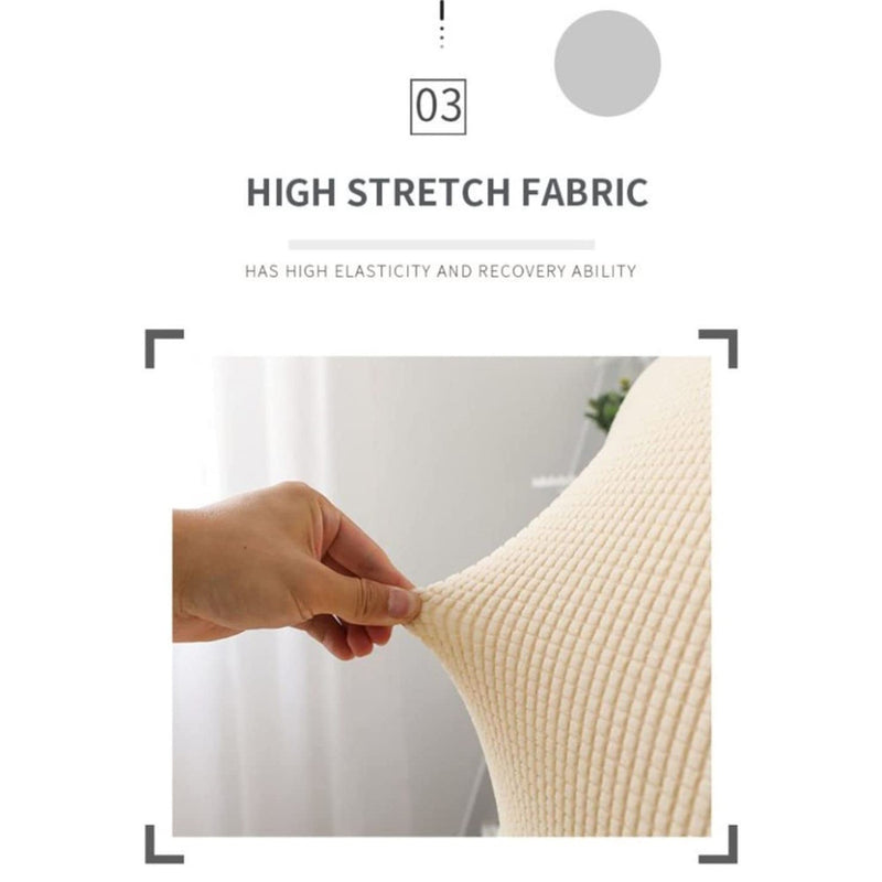 GOMINIMO 6pcs Dining Chair Slipcovers/ Protective Covers (Ivory)