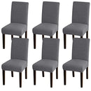 GOMINIMO 6pcs Dining Chair Slipcovers/ Protective Covers (Silver Grey)
