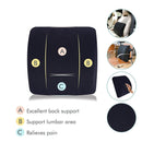 GOMINIMO Gel Infused Memory Foam Lumbar Back Support Pillow with 1 Adjustable Straps (Black)