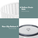 GOMINIMO Multifunctional 6L Grips Press Salad Spinner (White)