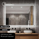 GOMINIMO LED Mirror with Bluetooth Speaker 800mm Rectangle