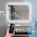 GOMINIMO LED Mirror with Bluetooth Speaker 800mm Rectangle