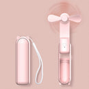 GOMINIMO USB Rechargeable Portable Handheld Fan with 3 Speed(Pink)