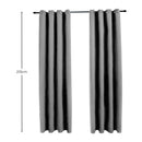 GOMINIMO Blackout Window Curtains for Thermal Insulated Room (Set of 2, W132cm x D213cm, Light Grey)