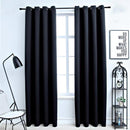 GOMINIMO Blackout Window Curtains for Thermal Insulated Room (Set of 2, W132cm x D243cm, Black)
