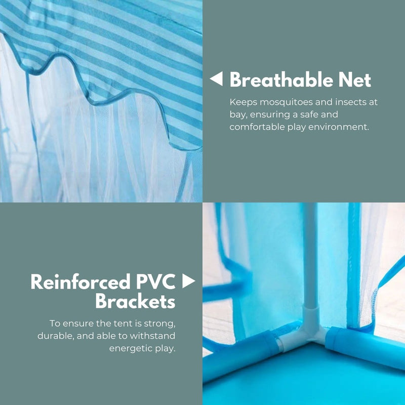 GOMINIMO Kids Hexagonal Tent with LED Lights (Blue)