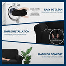 GOMINIMO Polyester Jacquard Sofa Cover 2 Seater (Black)