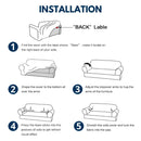 GOMINIMO Polyester Jacquard Sofa Cover 2 Seater (Black)