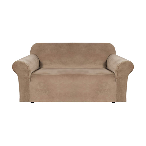 GOMINIMO Velvet Sofa Cover 2 Seater (Blush Brown)