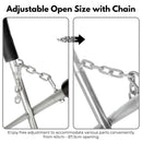 RYNOMATE 2x Adjustable Straight Leg Work Bench Panel Stand (Black)