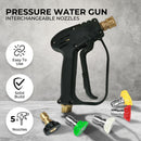 RYNOMATE 3000 PSI High Pressure Washer Gun with M22 Coupling and 5 Interchangeable Spray Nozzles (Black)