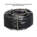 RYNOMATE Plumber Drain Snake Pipeline Sewer Cleaner with Drill Bit Tool (Black)