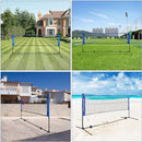 SONGMICS 4m Portable Tennis Badminton Net Blue