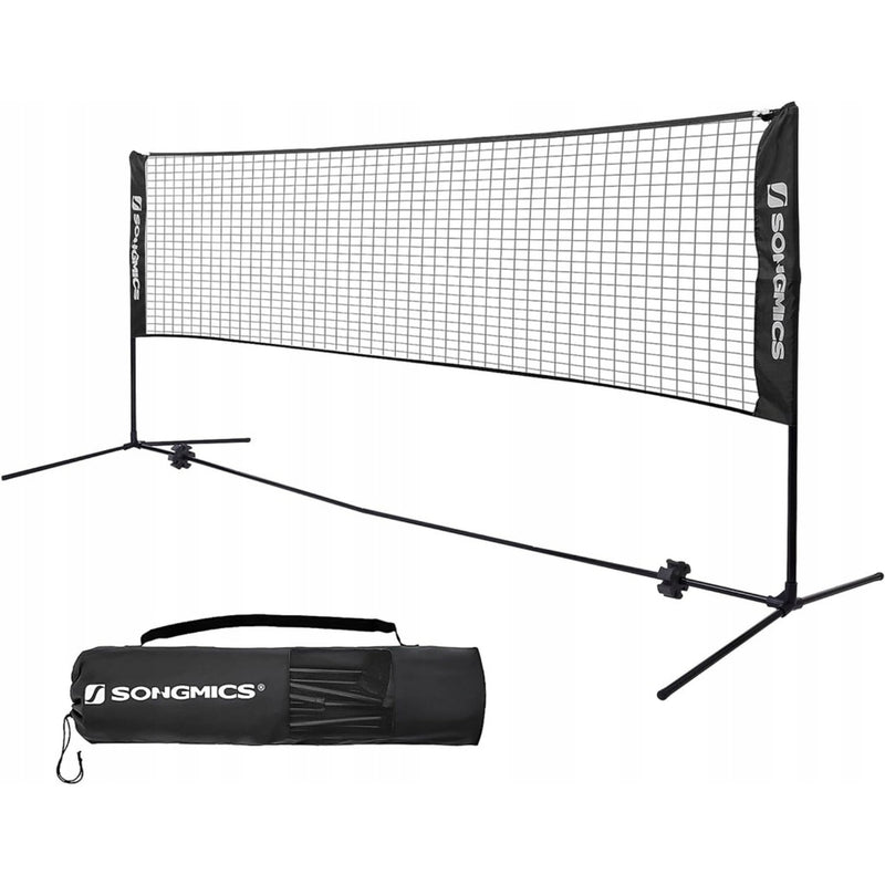 SONGMICS 5m Portable Tennis Badminton Net Black