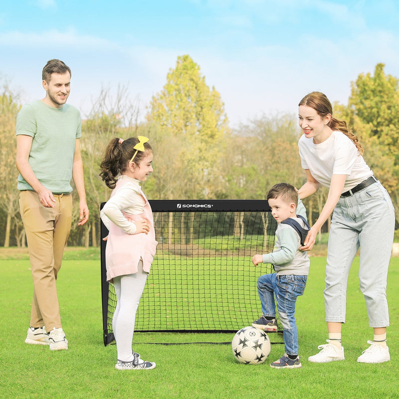 SONGMICS Set of 2 Portable Soccer Net 120cm Black