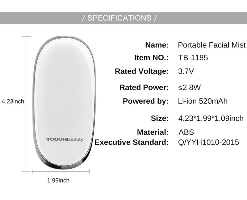 TOUCHBeauty Light 590 Portable Facial Mist TB-1185