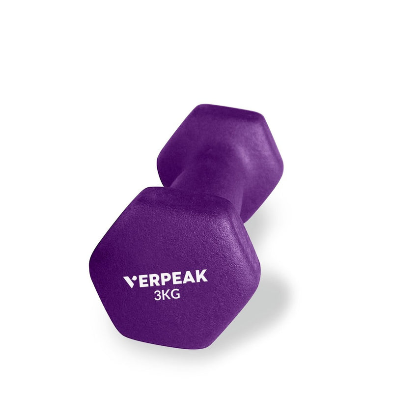 Verpeak Neoprene Dumbbell 3kg x 2 Purple