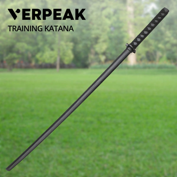 VERPEAK Polypropylene with Scabbard Training Katana Removable Hand Guards Black