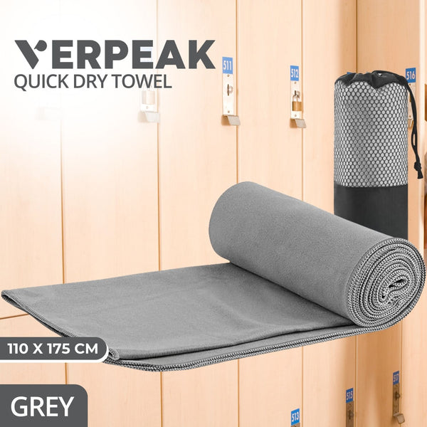 VERPEAK Quick Dry Gym Sport Towel 110*175CM (Grey)