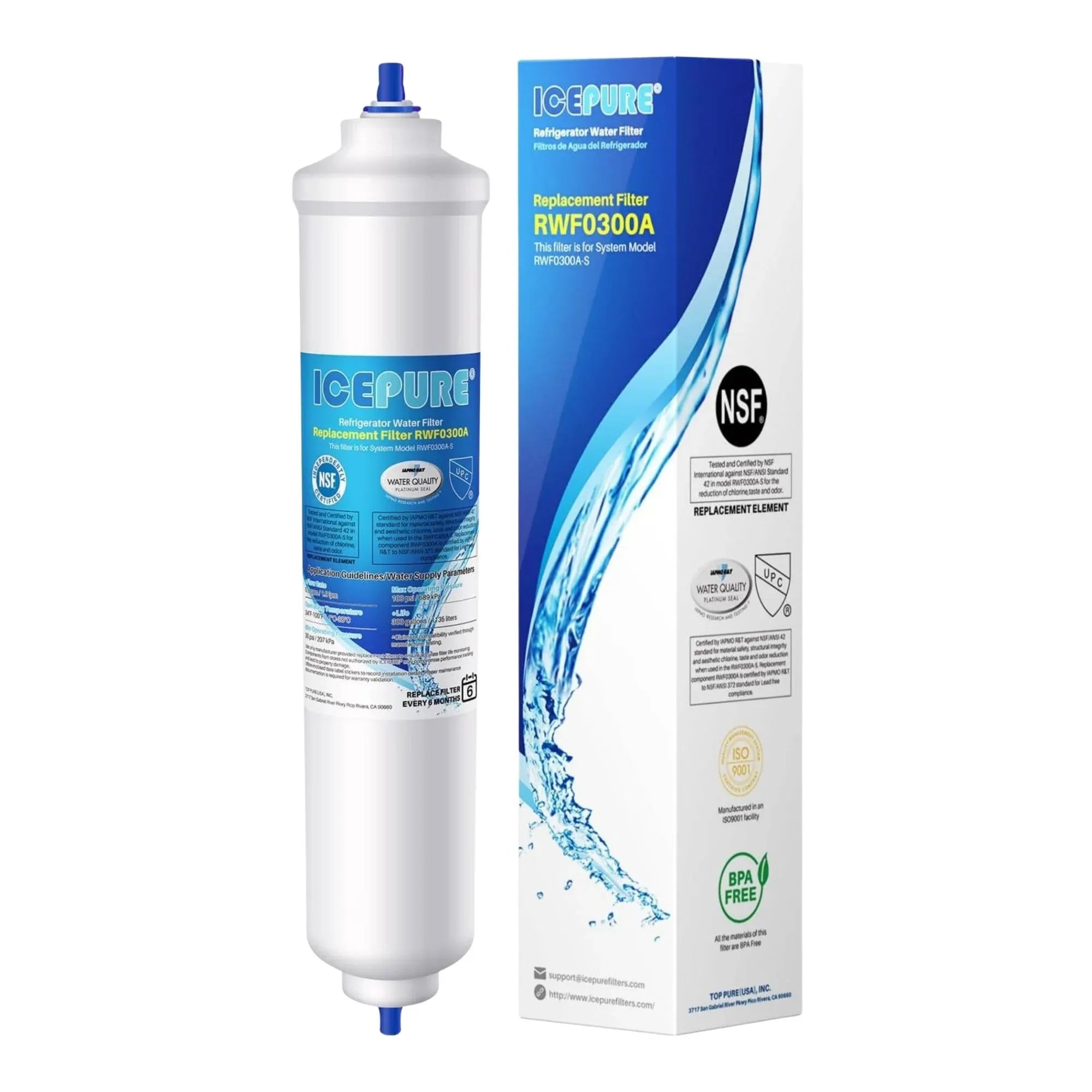4 EXTERNAL FRIDGE WATER FILTER For AMANA MIELE BEKO FISHER PAYKEL LIEBHERR