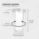 Kitchee 500ml Tall Cup Replacement For Magic Bullet Cross Blade Blender