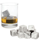 Whiskey Stones Ice Melts - 9 Reusable Natural Marble Chilling Scotch Rocks Cubes