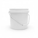 Kitchee Bulk 10x 10L Plastic Buckets + Lids - Empty White With Handle Large Pail
