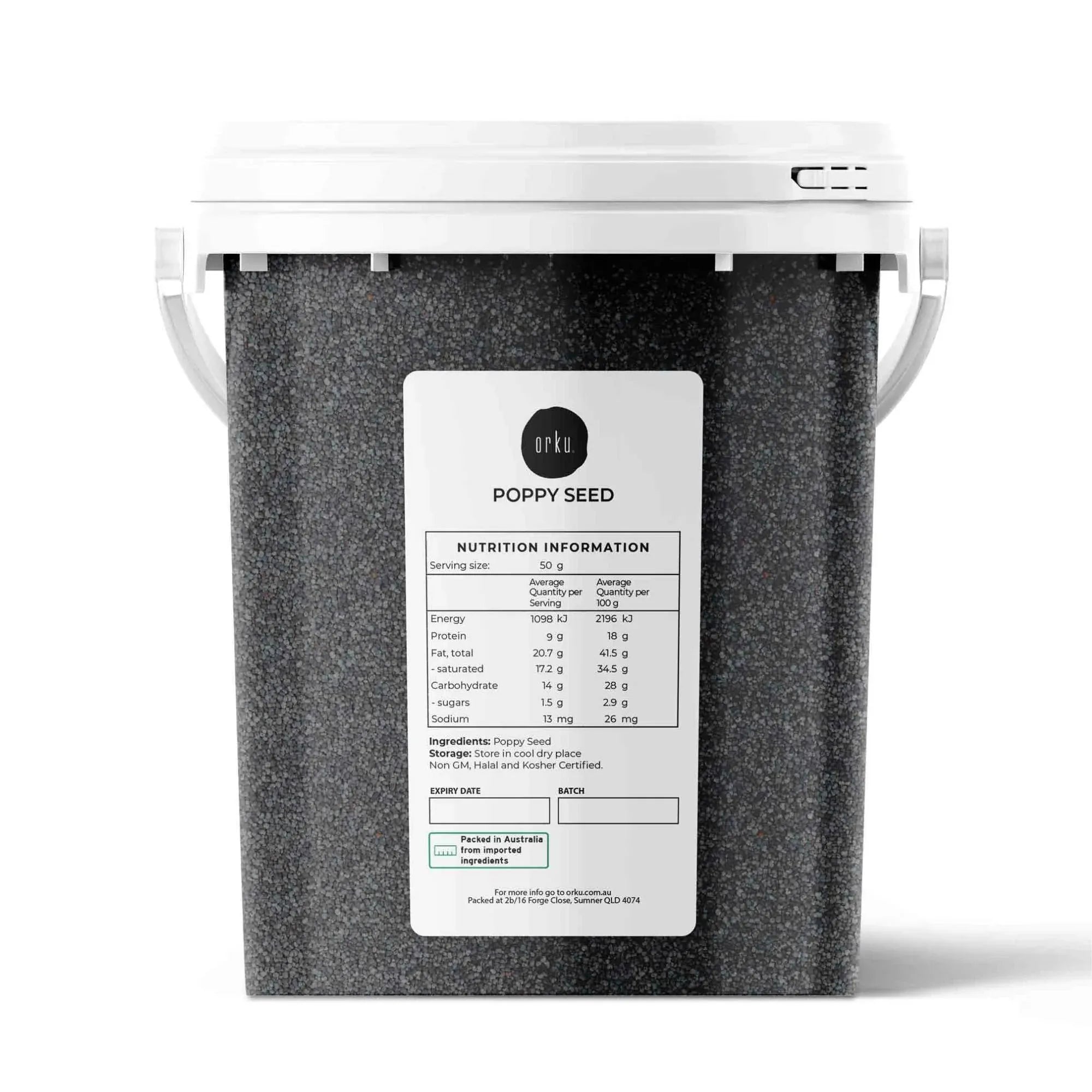 Orku 800g Poppy Seeds Unwashed Bucket Papaver Somniferum For Baking Decorating