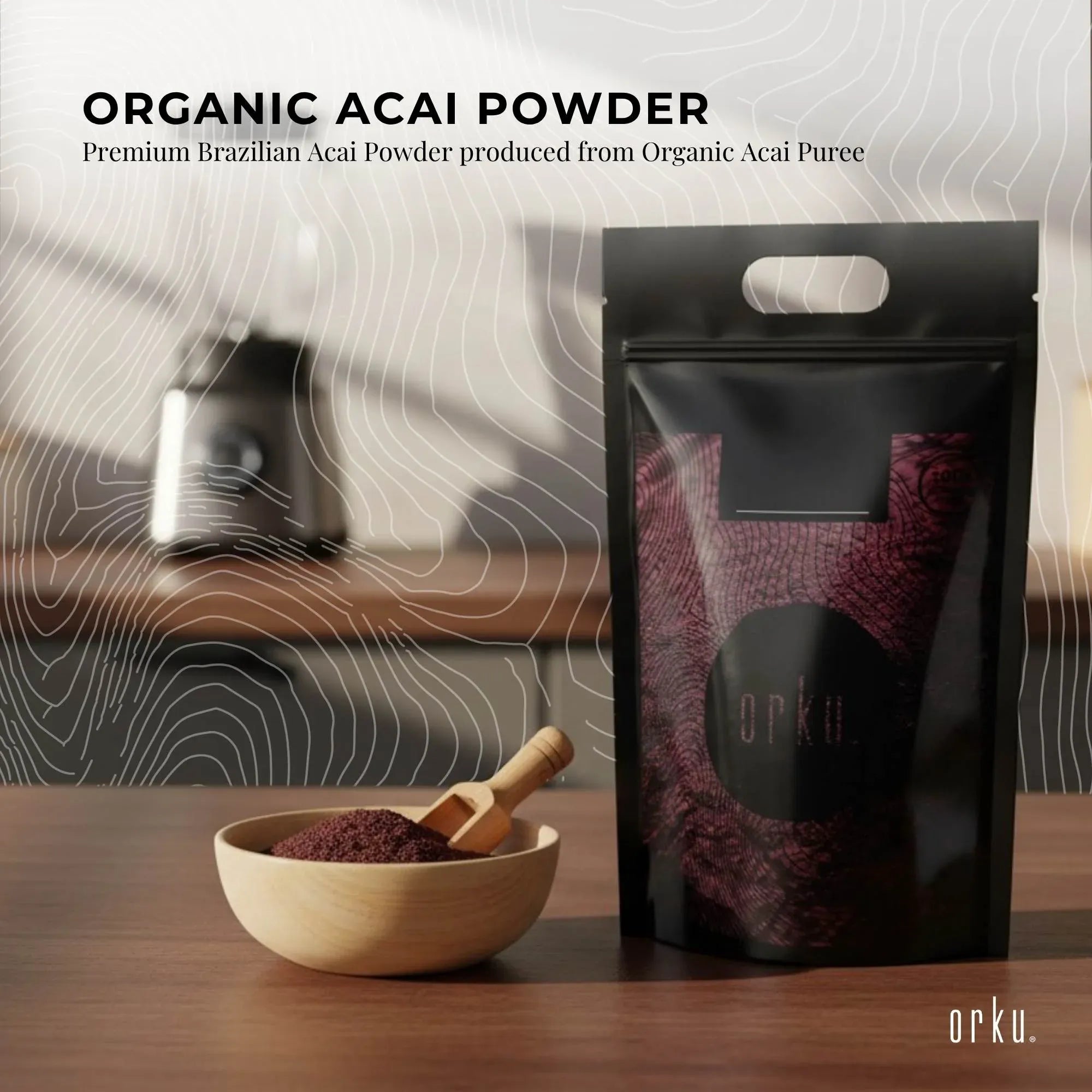 Orku 10Kg Organic Acai Powder Brazilian Berry Smoothie Bowl Ingredient
