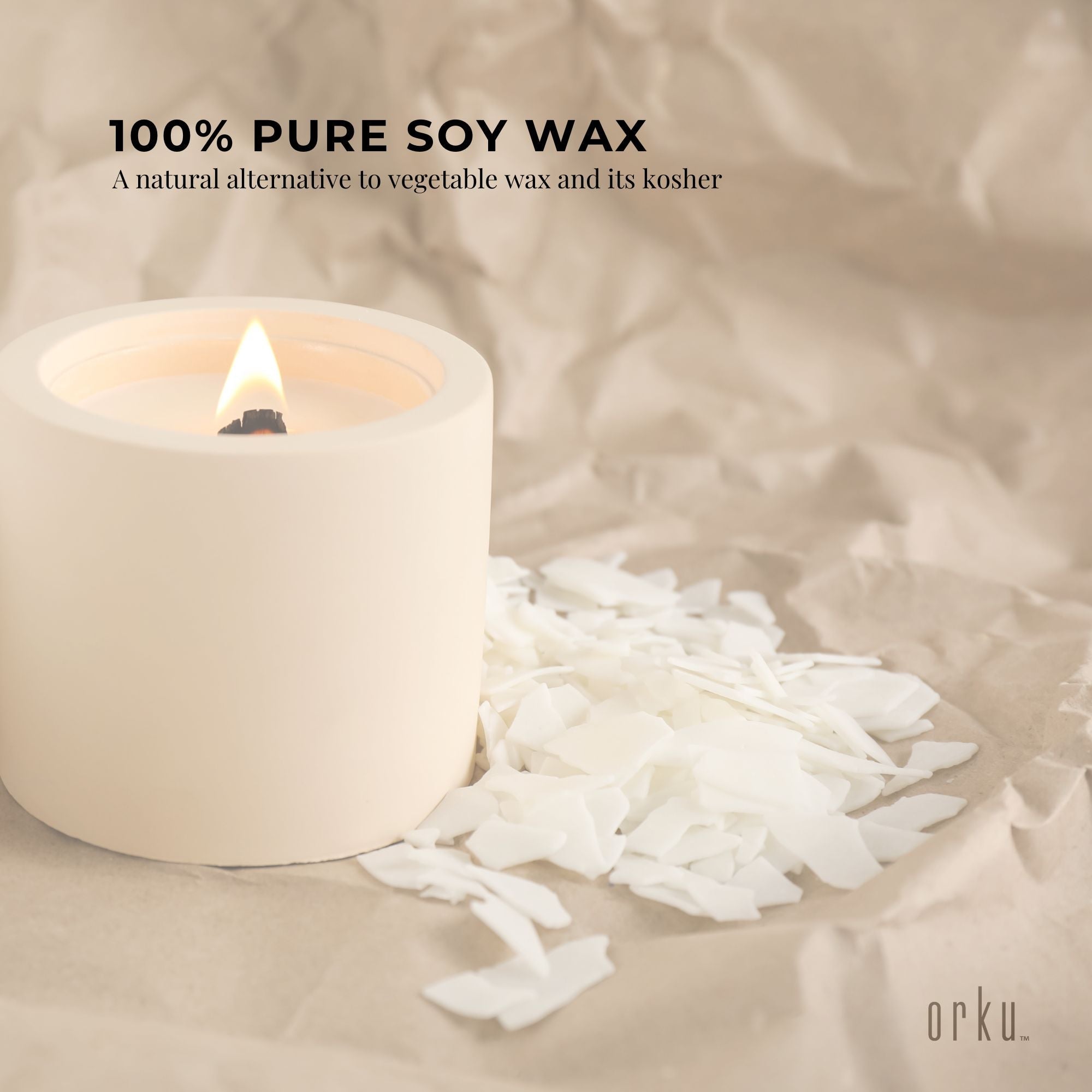 1Kg Golden 464 Soy Wax Flakes - 100% Pure Natural DIY Candle Melts Chips