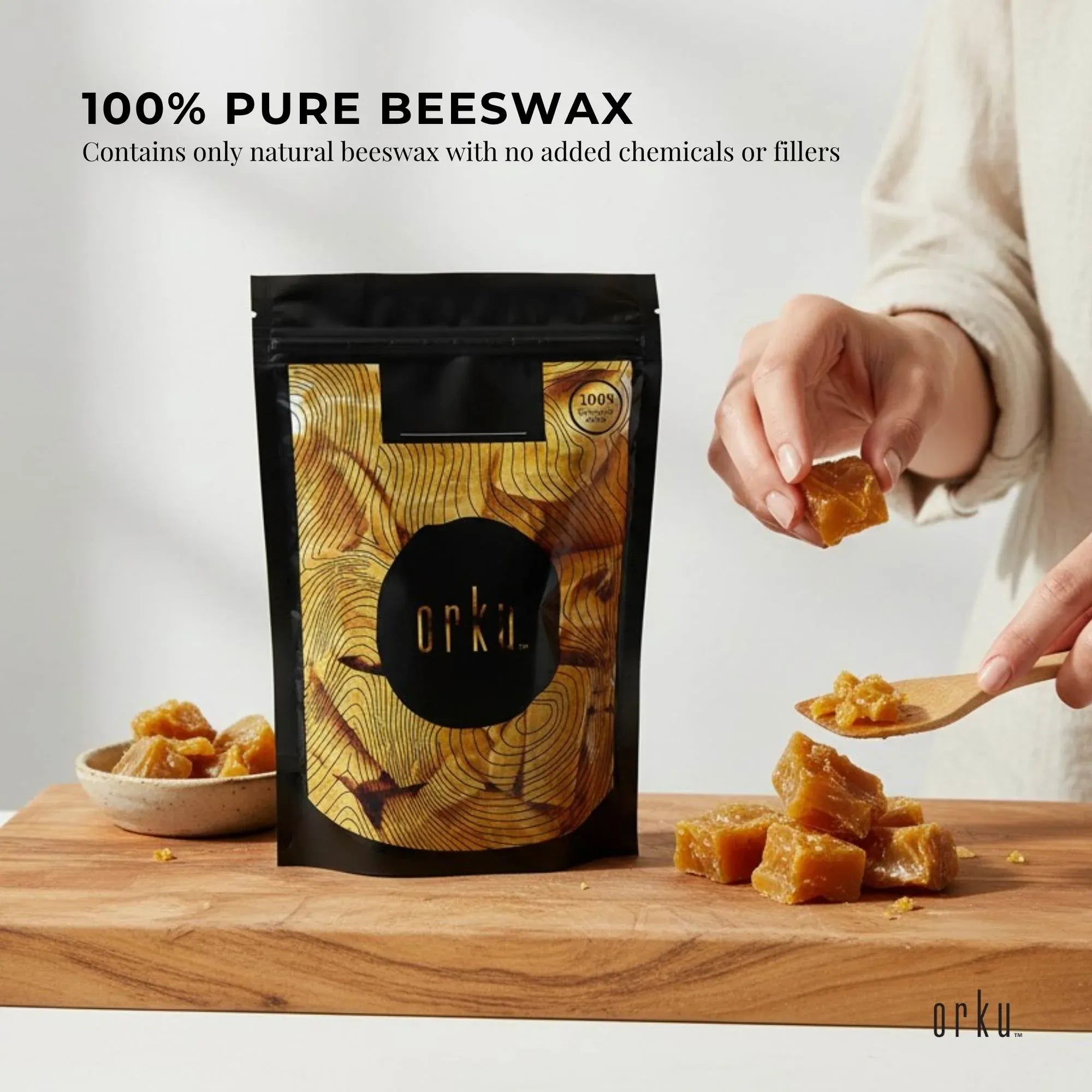 10Kg Orku Australian Beeswax Chunks - Pure Natural Unrefined Raw Bulk