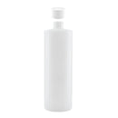Kitchee 1x 250ml Natural HDPE Round Bottle + 28/410 Caps - Empty Plastic Food Storage