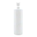 Kitchee 1x 500ml Ntural HDPE Round Bottle + 28/410 Caps - Empty Plastic Food Storage