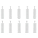 Kitchee 10x 250ml Natural HDPE Round Bottle + 28/410 Caps - Empty Plastic Food Storage