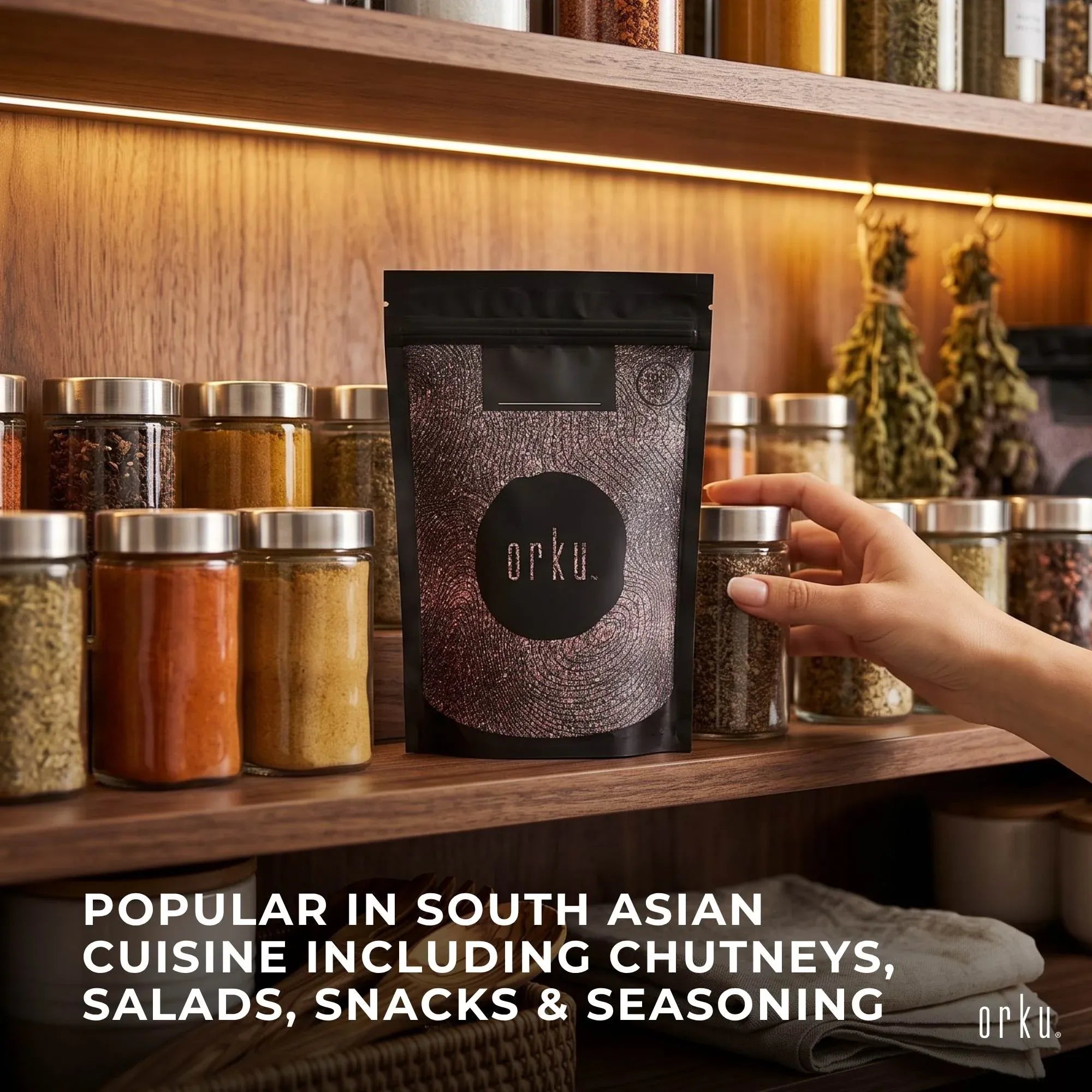 Orku 400g Himalayan Black Salt Cooking Kala Namak Vegan Seasoning