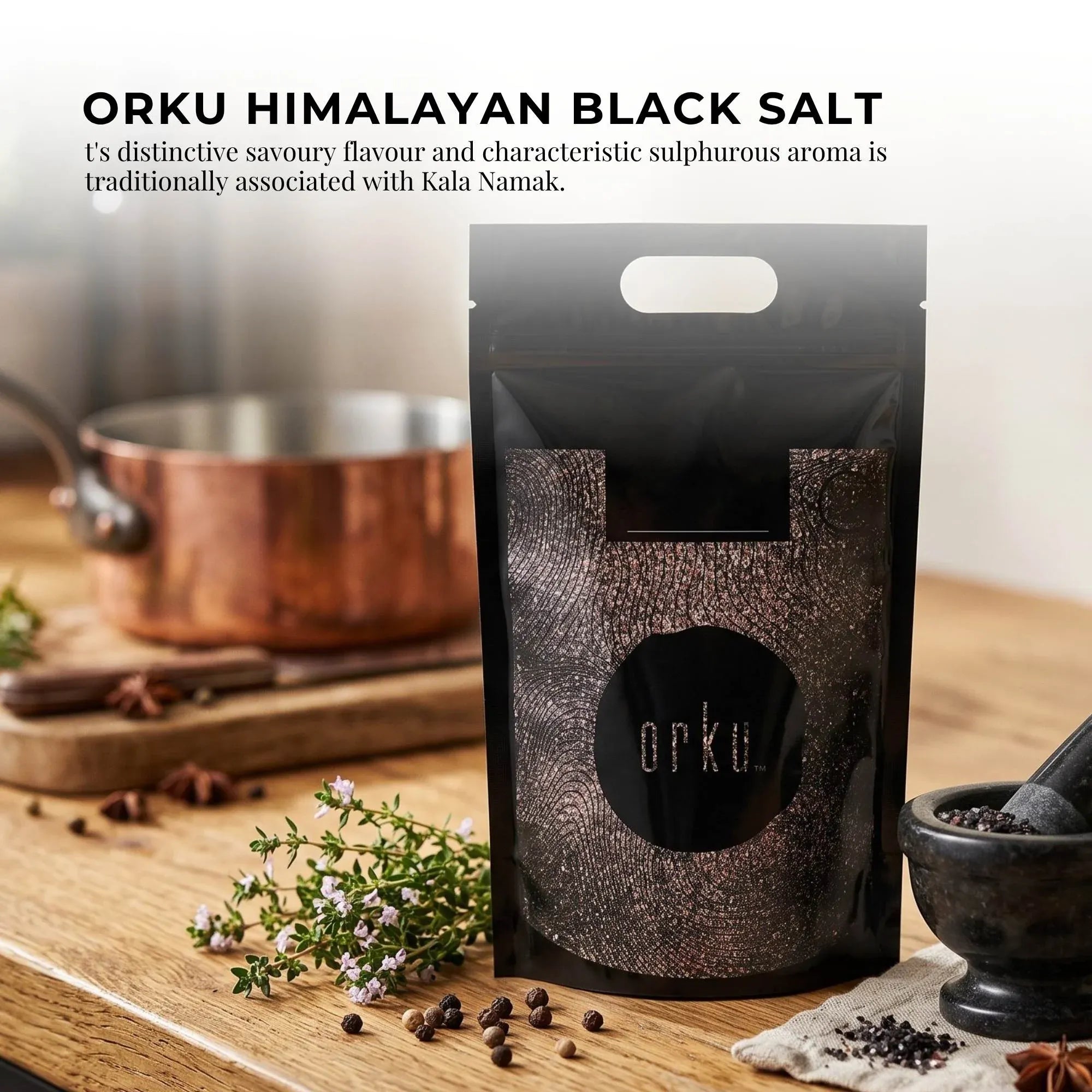 Orku 20Kg Himalayan Black Salt Cooking Kala Namak Vegan Seasoning