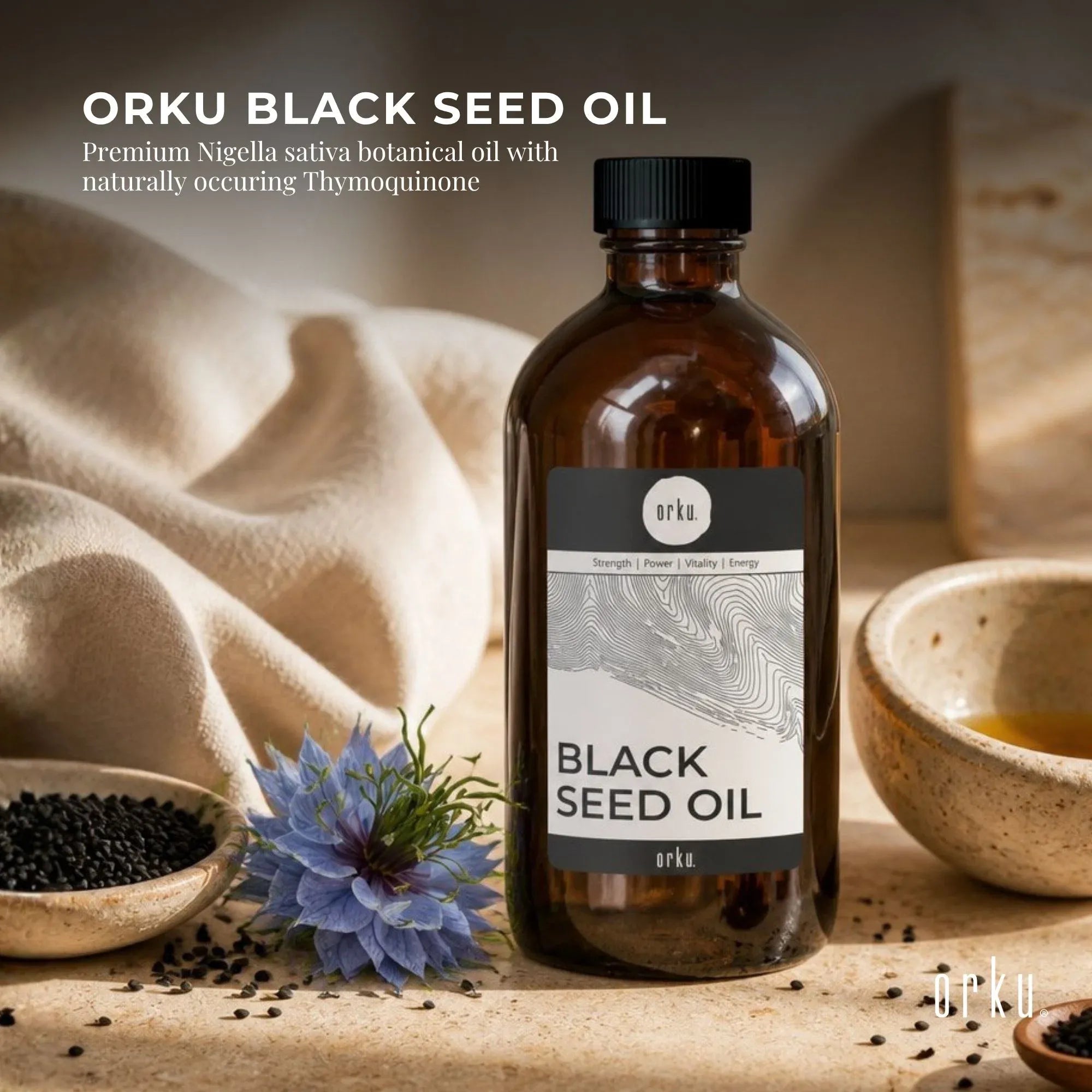 Orku 100ml Black Seed Oil Pure Cold Pressed 100% Ethiopian Nigella Sativa Cumin